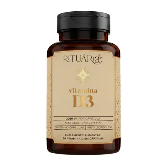 Suplemento Alimentar Vitamina D3 TCM Rituária Imunidade 60 cápsulas