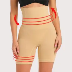 Cinta Short Modeladora Feminina Cintura Alta, Efeito Levanta Bumbum Empinado, Compressão tipo Bermuda, Reduz Medidas