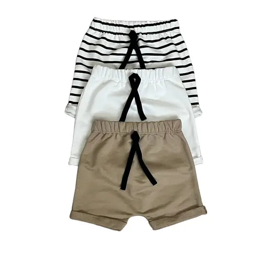Kit 3 Short Infantil Bebê Recém Nascido de Alta Qualidade Confortavél 100% Algodão
