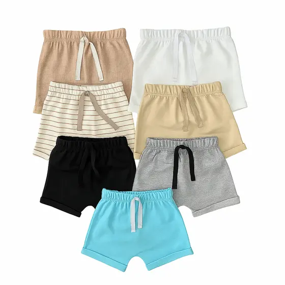 Kit 3 Shorts Bebê Recém Nascido Infantil Moletinho Algodão Macio Confortável Qualidade Superior