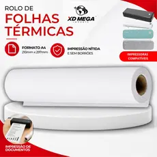 Papel Térmico Impressora Peripage A40 A4 21x30 - 1 Rolo folha a4 térmica