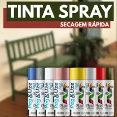 Tinta Spray Peg&Uze 300ml Uso Geral Primer Secagem Rápida Alta Cobertura Metal Madeira Plástico