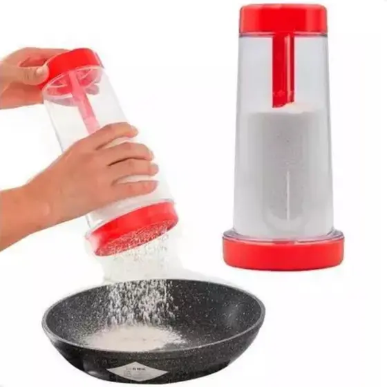 Tapioqueira Peneira Polvilhador Misturador Armazena Tapioca Beiju Farinha Açúcar Cozinha