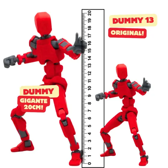 Boneco dummy 13 articulado GRANDE ou ORIGINAL boneco VERMELHO