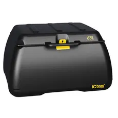 BAU CAIXA IFOOD 65 LITROS PRETO ENTREGA DELIVERY MOTOBOY PEQUENO ICBRAS EXCLUSIVO DESIGN BAULETO