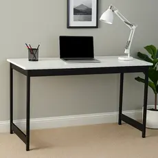 Mesa Escrivaninha Industrial 120cm – Tampo de Madeira MDP e Base em Ferro