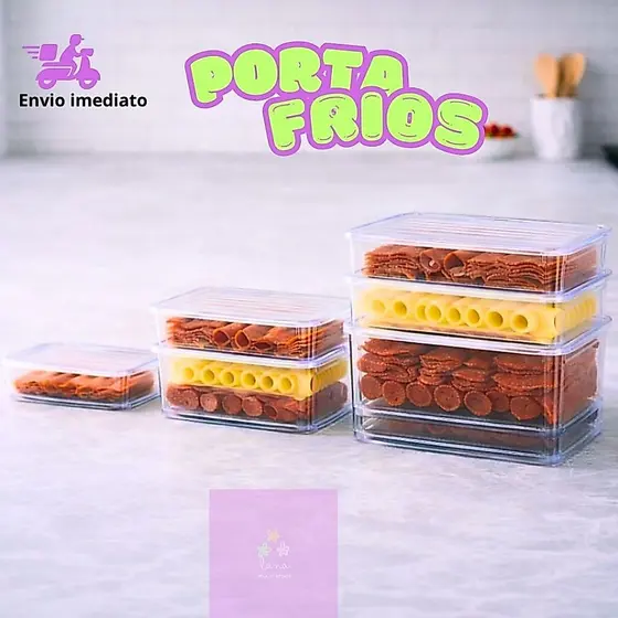 Porta Frios em Acrilico Para Presunto e Queijo com Tampa Hermética e Material Resistente Atóxico