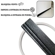 Veda Porta Rodinho Ajustável Adesivo 90cm Impermeável Protetor Contra Insetos