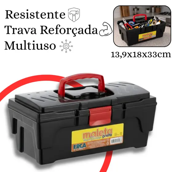 Maleta Caixa Multiuso Resistente Reforçada Sem Divisórias Plástica