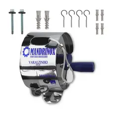 Varal Recolhível Retrátil Inox 15 Metros Mandrinox