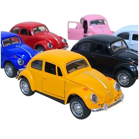 Fusca Miniatura Volkswagen em Metal 8 Cores Fusquinha Coleção Carrinho