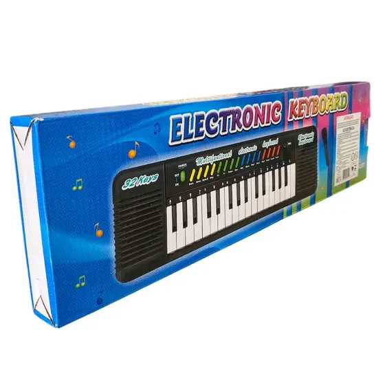 PIANO TECLADO musical infantil 32 teclas com microfone para criança