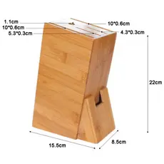 Organizador De Facas Cepo Bambu Anti Fungos