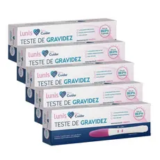 Kit 5 Testes de Gravidez Caneta Lunis c/1un
