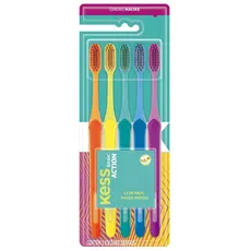 Escova Dental Kess Basic Action C/5Un Cerdas Macias Especial