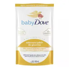 Sabonete Dove Baby Liquido 180ml Hidratação Glicerinada Refil