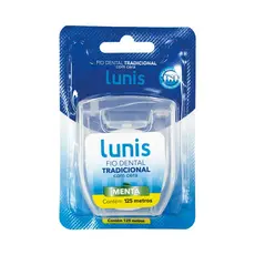 Fio Dental Encerado Lunis Com 125 Metros Sabor Menta