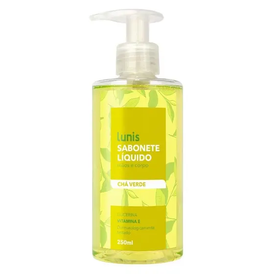 SABONETE LÍQUIDO LUNIS CHÁ VERDE 250ML