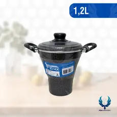 Cuscuzeiro de Alumínio Nº 14 com Tampa Craquelada – 1,2 Litro | Linha Color | Fabricado pela Indústrias Fênix