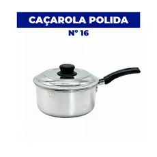 Caçarola de Alumínio Nº 16 | Com Cabo | 1.5L | Polido | Fabricação Própria