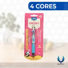 🖊️ Caneta Esferográfica Apagável 4 em 1 – Lyke Kids – Ponta 0.7mm