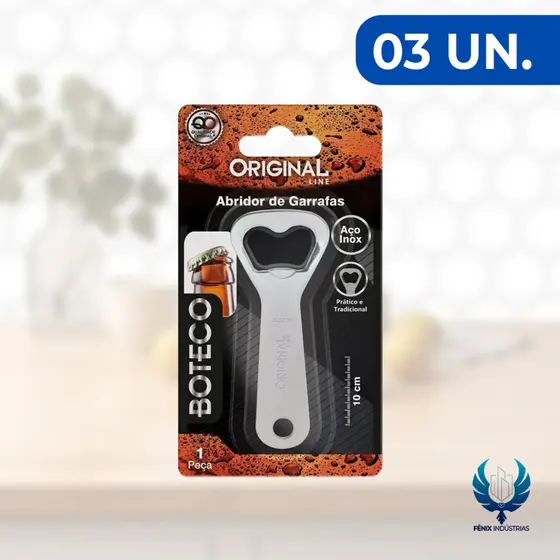 Abridor de Garrafas Boteco 10cm em Aço - Original Line