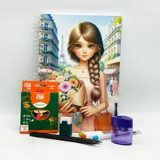 Kit Escolar Paris – Caderno Universitário 10 matérias com Bolsa e Adesivos