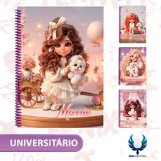 Caderno Universitário Capa Dura Decorado – Linha Marrie Coleção 2027