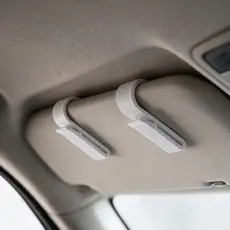 Kit 2 Unidades Suporte de Óculos Veicular Para Carro PETG 3D Fixação no Para-Sol Organizador