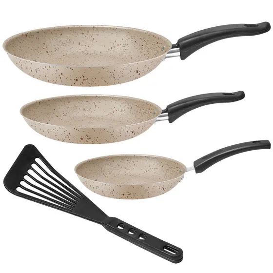 Jogo De Frigideira Antiaderente Kit 3 Peças
