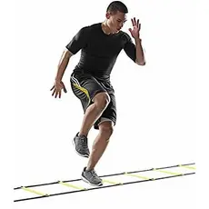 Escada de Agilidade Amarelo Nylon Treinamento Funcional Treino Agilidade Academia Futebol Futsal