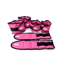 Kit 3 Par de Caneleira Peso 1kg ao 3kg Rosa Funcional Pernas Tornozeleira Academia CrossFitness Musculação
