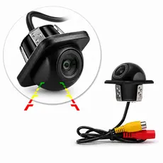 Camera De Ré Tartaruga 170° 480p Roadstar RS-202BR Com Linhas de Estacionamento IP67 - IP68