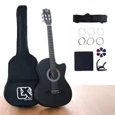 Violão Clássico Acústico Cutaway 38” para Iniciantes - Kit Completo