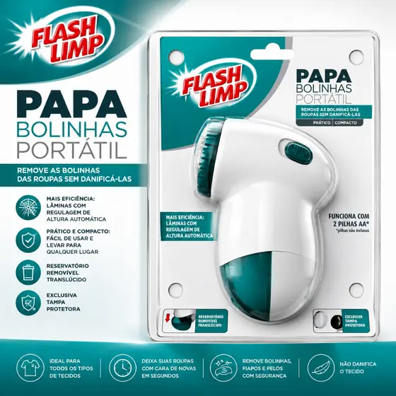 Papa Bolinhas Portatil Com Compartimento Flash Limp