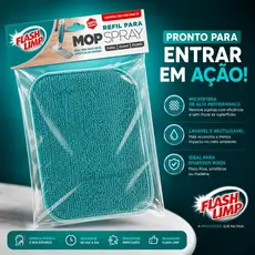 Refil microfibra verde, para Mop Spray Flash Limp