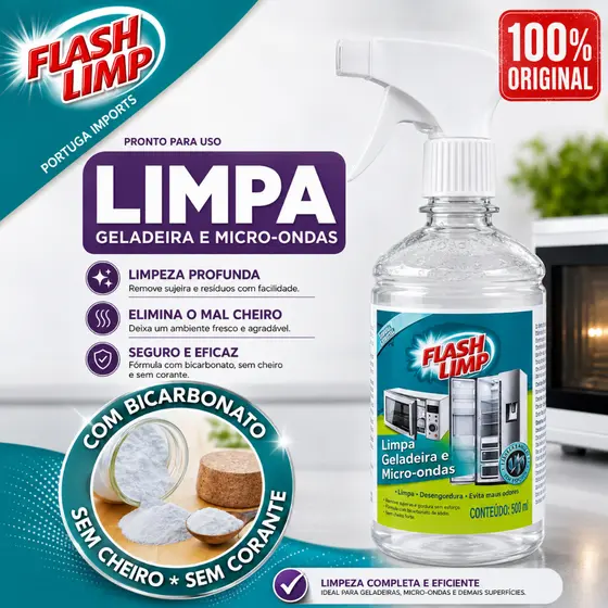 Limpa Geladeira e Microondas Flash Limp