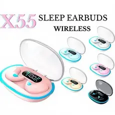 X55 Fones De Ouvido Para Dormir Mini Sem Fio Trabalho TWS Bluetooth Estéreo Com Microfone HD À Prova D'água