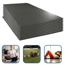 Colchonete Eva Antiderrapante Academia Yoga 100x50cm 10mm Preto Qualidade Premium Envio Imediato