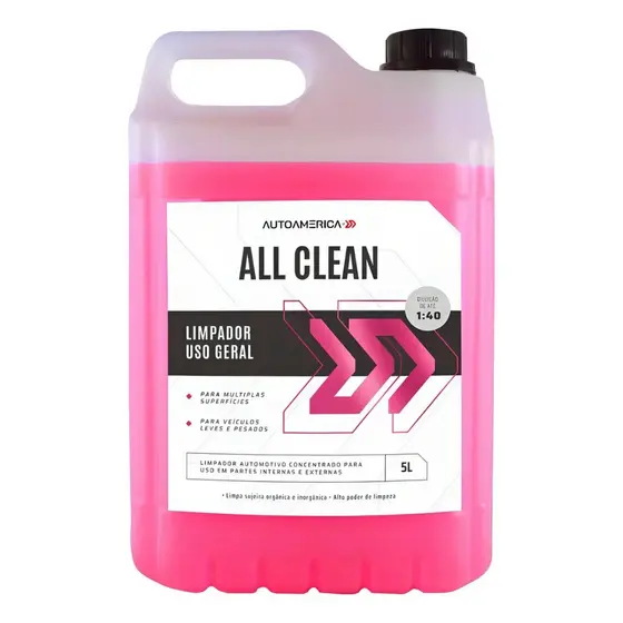 Shampoo Líquido Autoamérica All Clean para Veículos em Galão 5 Litros