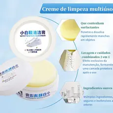 Pasta de Limpeza para Tênis e Sapatos Brancos