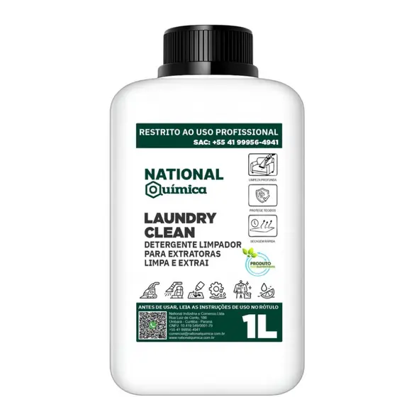 Detergente Limpador para Extratoras  1 L Laundry Clean National Química