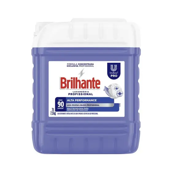 Lava Roupas Líquido Profissional Concentrado Brilhante 7 Litros