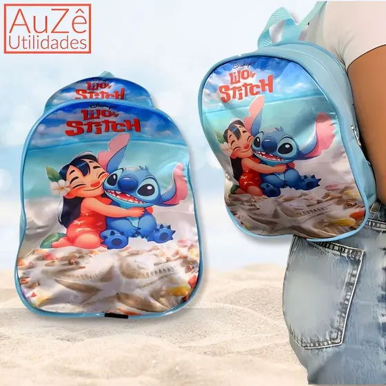 Mochila Lancheira Infantil Térmica Escolar Lilo & Stitch