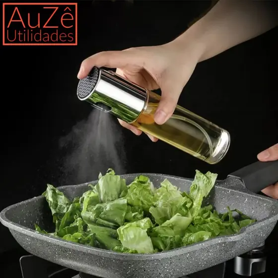 Spray Porta Azeite Vinagre Óleo Borrifador multiuso Em Vidro De 100ml Spray Chef Galheteiro