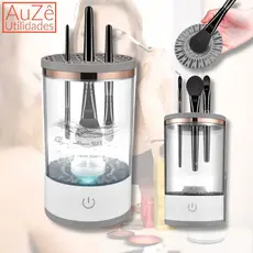 Limpador De Pincel Maquiagem Secador Automático Rápido Prático Recarregável Lava Seca Armazena