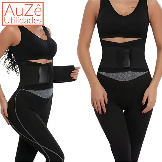 Cinta Modeladora Cintura Fina Redutor De Medidas Fitness Alta Compressão Abdominal Ajustável