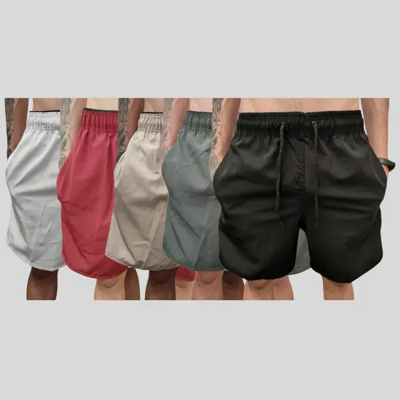 Shorts Tactel com Elastano Bermudas Tactel Masculino Praia Academia Piscina Lançamento