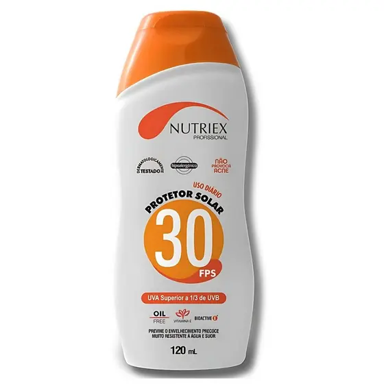 Protetor Solar FPS 30 Bisnaga 120ml – Proteção Diária Contra Raios UVA e UVB!