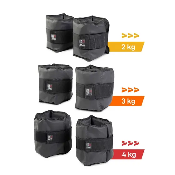 Kit Caneleiras Pares 2kg + 3kg + 4kg Won Tornozeleiras Academia Treine em Casa Funcional CrossFit